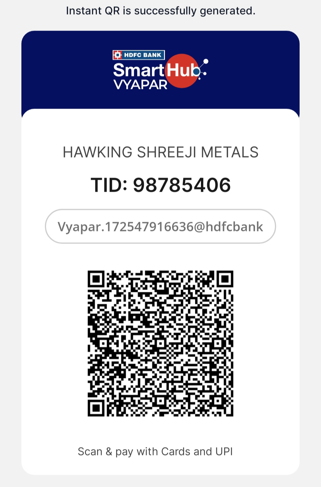 UPI QR Code