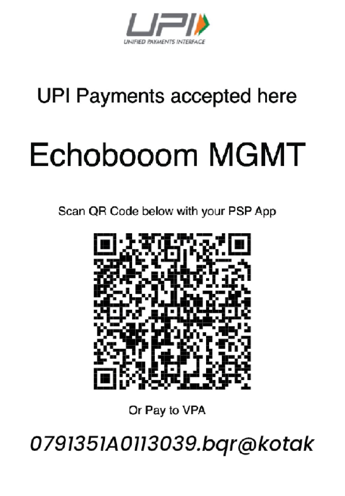UPI QR Code