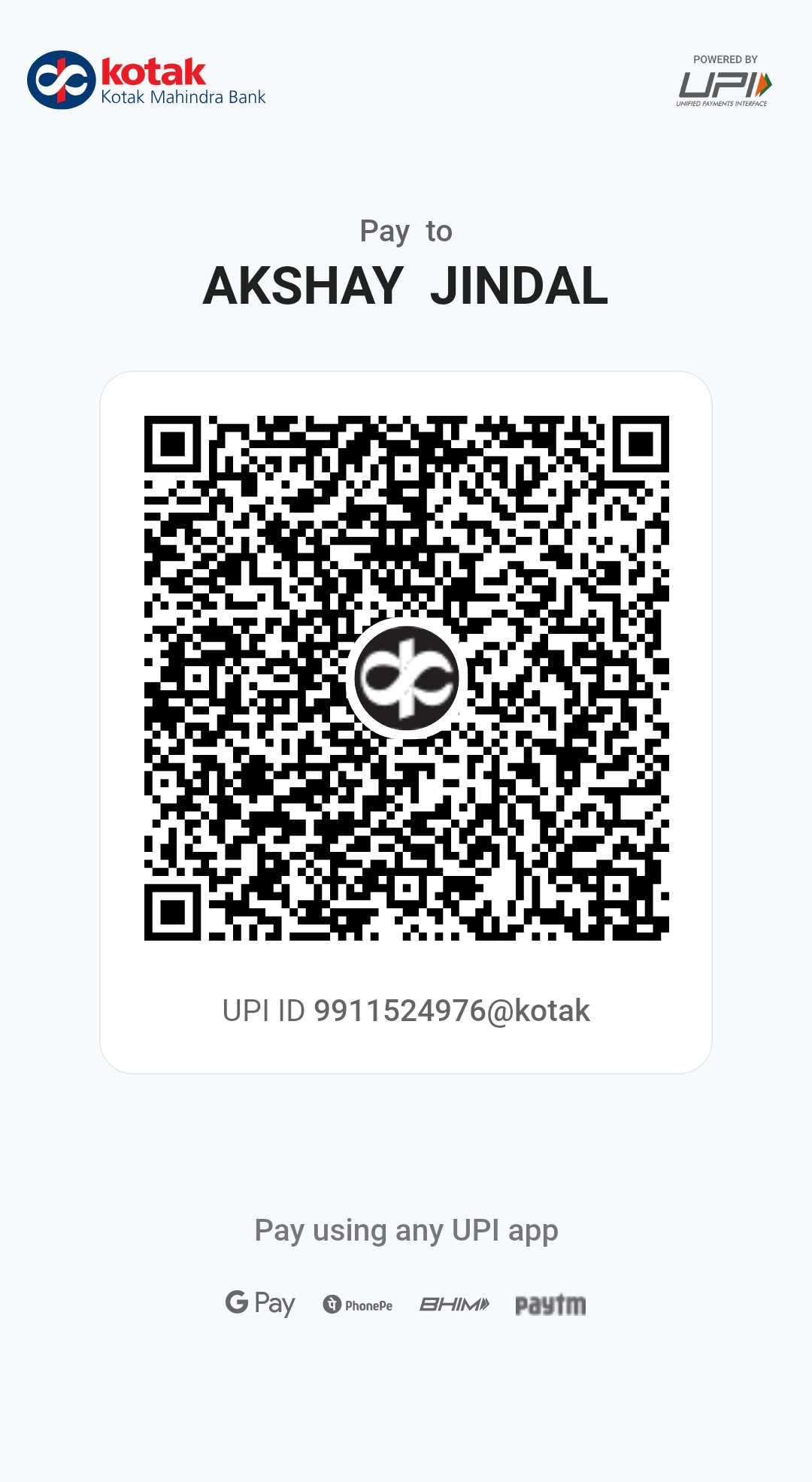 UPI QR Code