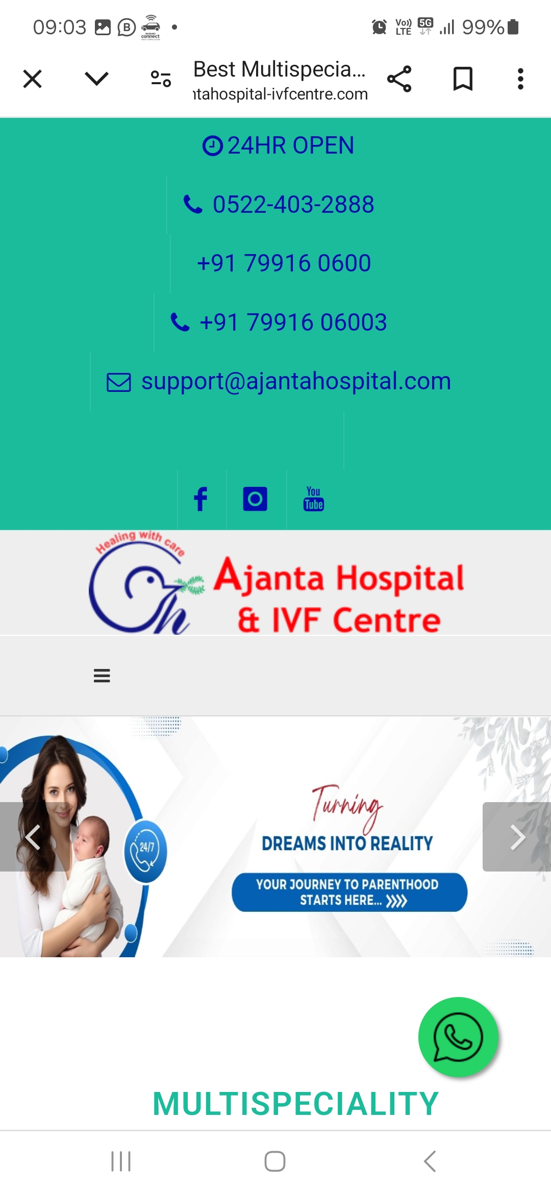 Available at Ajanta hospital on Wed and Sat