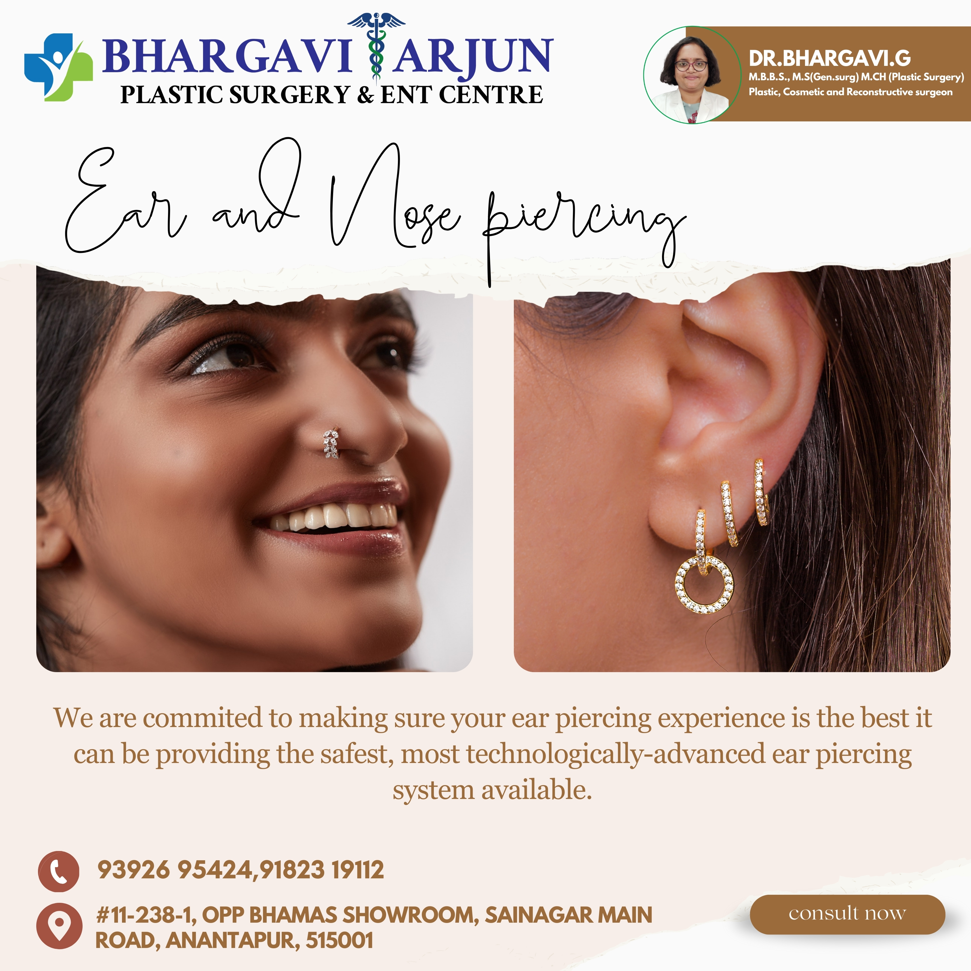 Ear, nose piercing