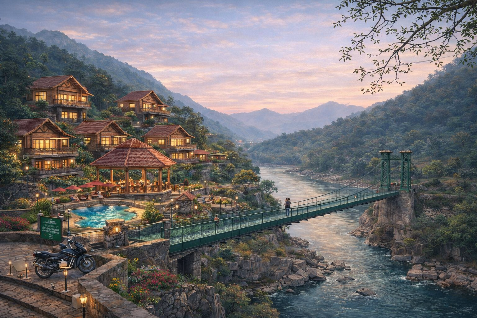 Riverside picnic spot